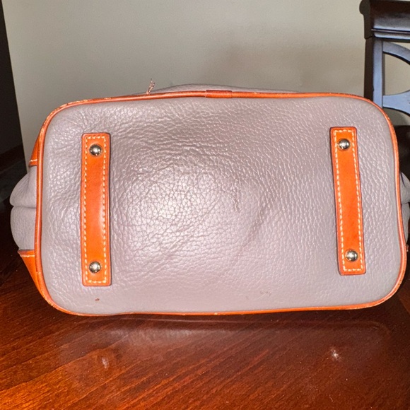 Dooney & Bourke Gray and Brown Leather Handbag - Picture 5 of 5